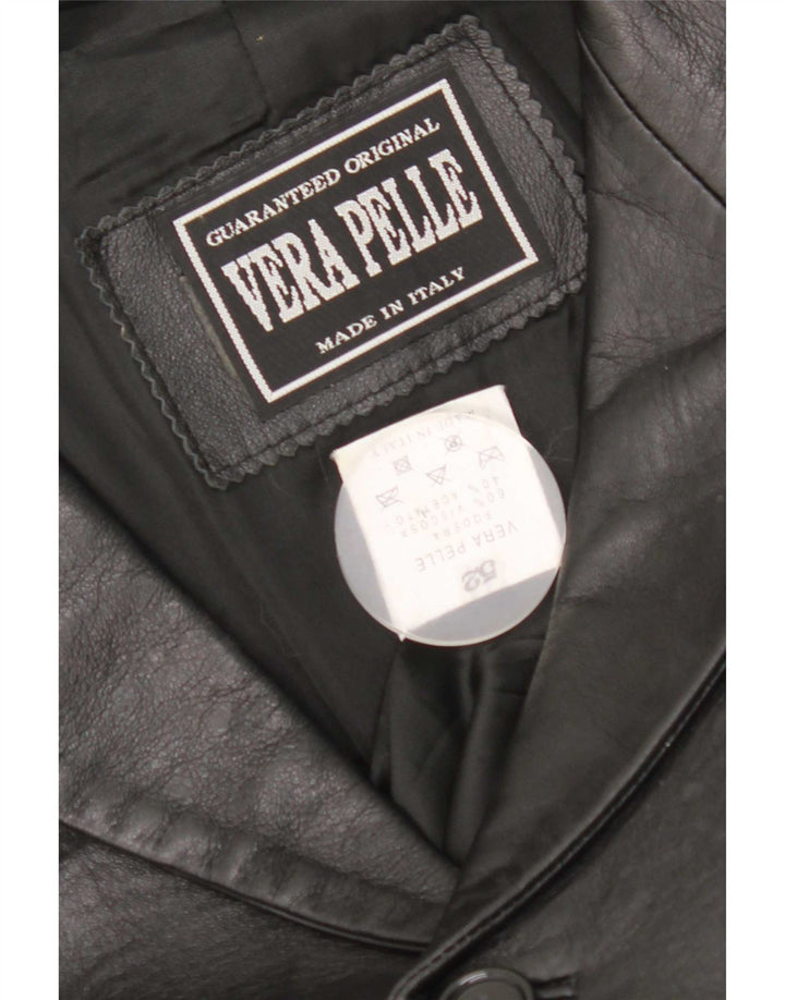 Vintage muška kožna jakna IT 52 XL crna