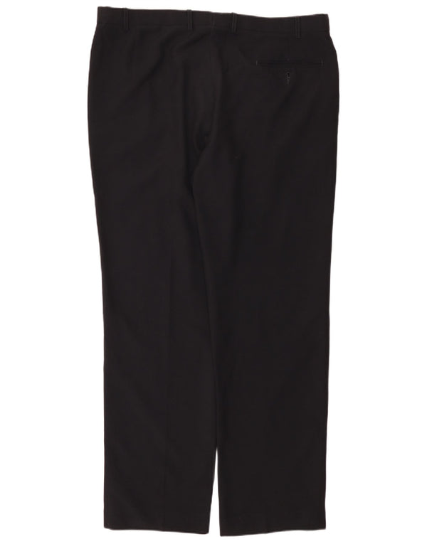 Pantaloni da abito dritti Regular Fit Marks & Spencer da uomo W40 L33 Blu Navy