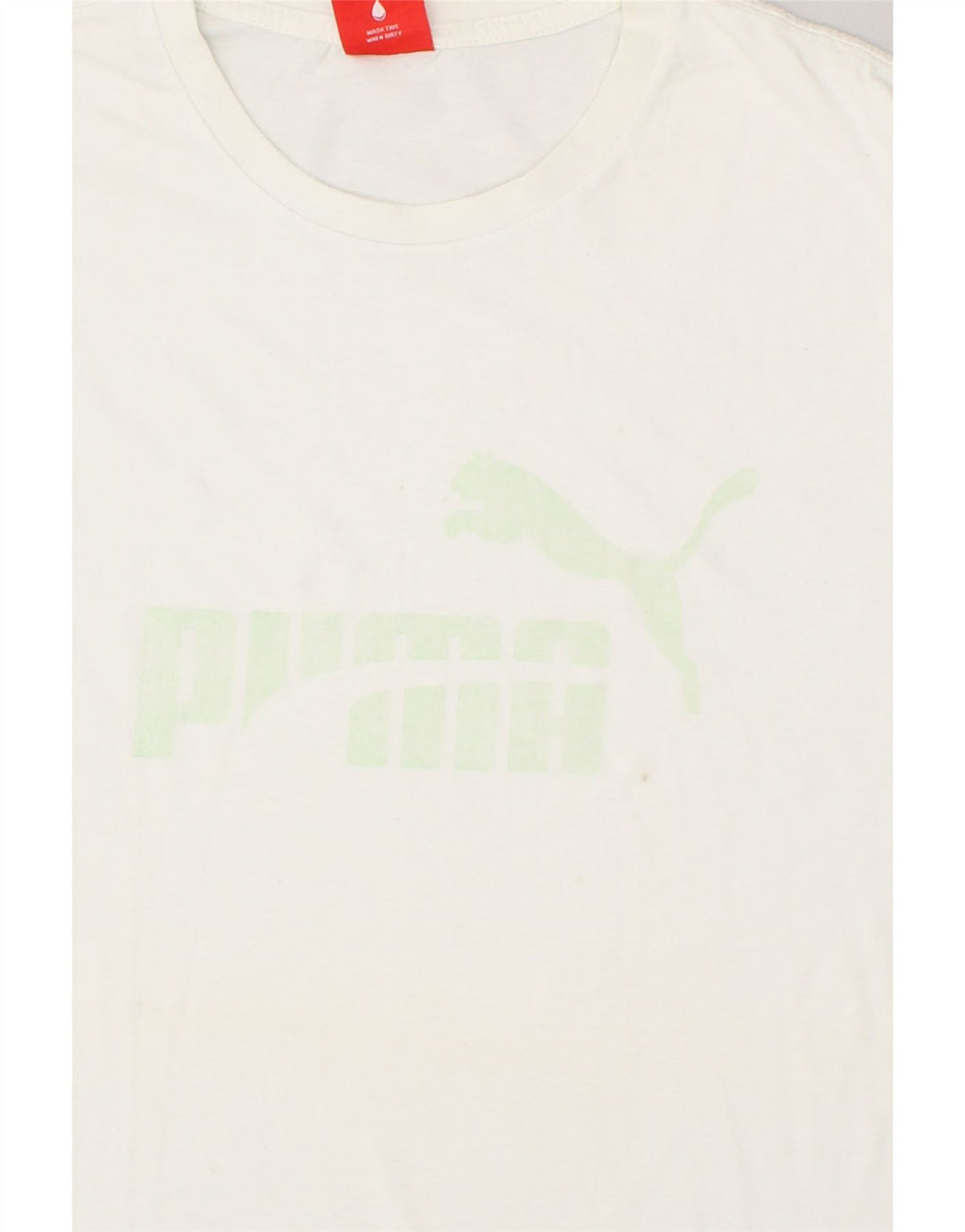 PUMA Mens Graphic T-Shirt Top 2XL White | Vintage Puma | Thrift | Second-Hand Puma | Used Clothing | Messina Hembry 