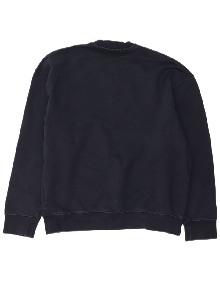 COS Herren-Sweatshirt, Pullover, groß, marineblau, Baumwolle