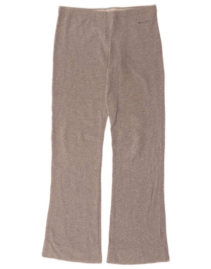 Champion Womens Tracksuit Trousers UK 12 Medium Grey Flecked Cotton