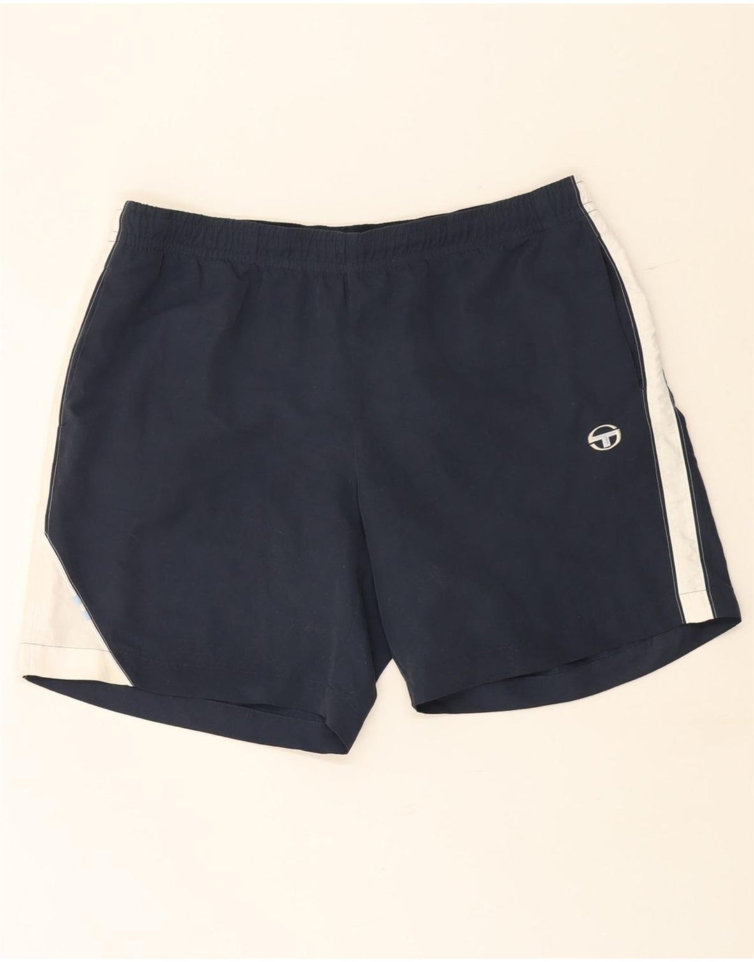 Sergio Tacchini Mens Sport Shorts 2XL  Navy Blue Colourblock Polyester