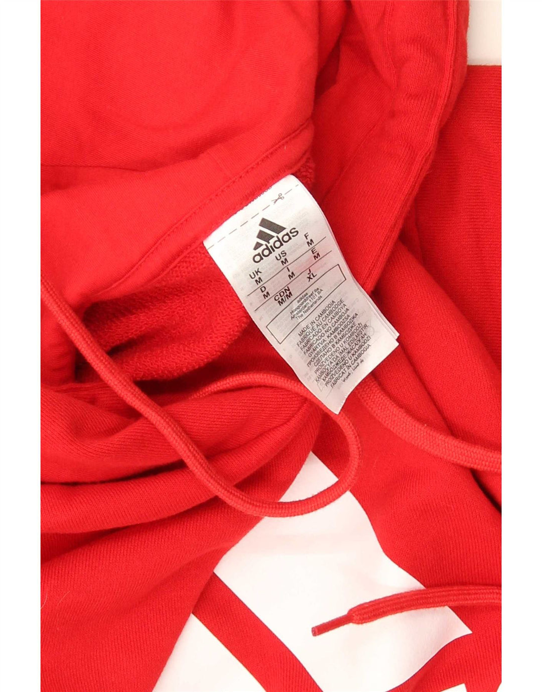 Męska bluza z kapturem Adidas Graphic, średnia czerwona, bawełniana