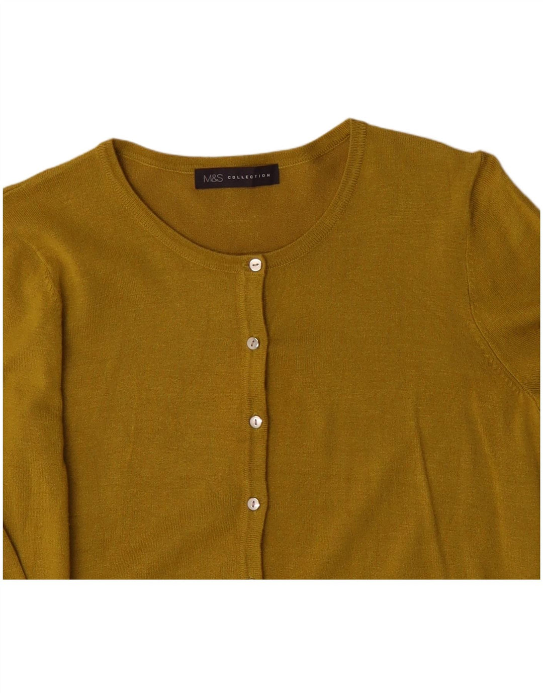 Marks & SPENCER Damen-Strickjacke, Gr. 10, Klein, Gelb