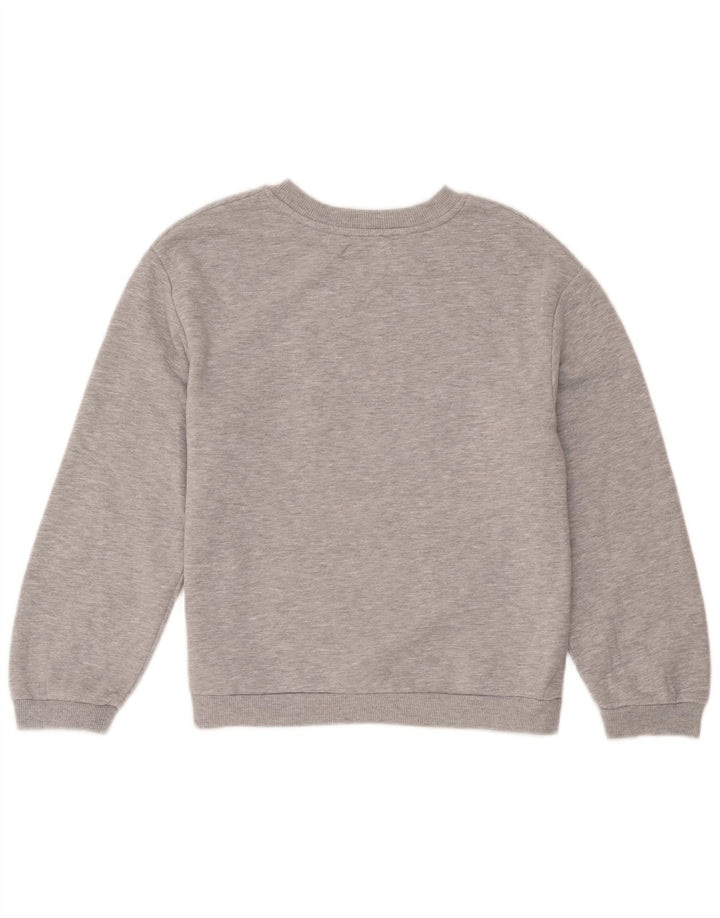 Zara Womens Graphic Sweatshirt Jumper UK 10 Small Grey Flecked