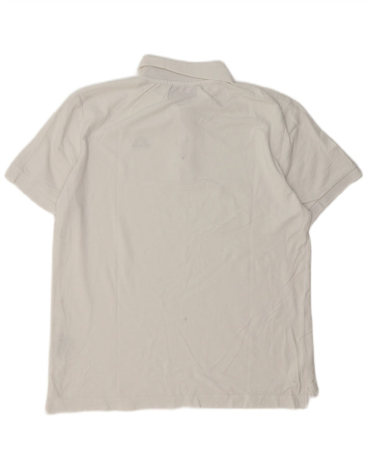 Kappa Mens Polo Shirt Large White Cotton