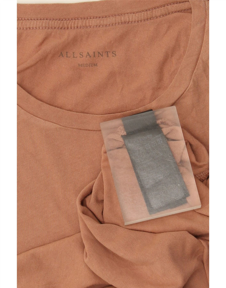 All Saints Herren-T-Shirt aus mittelbrauner Baumwolle