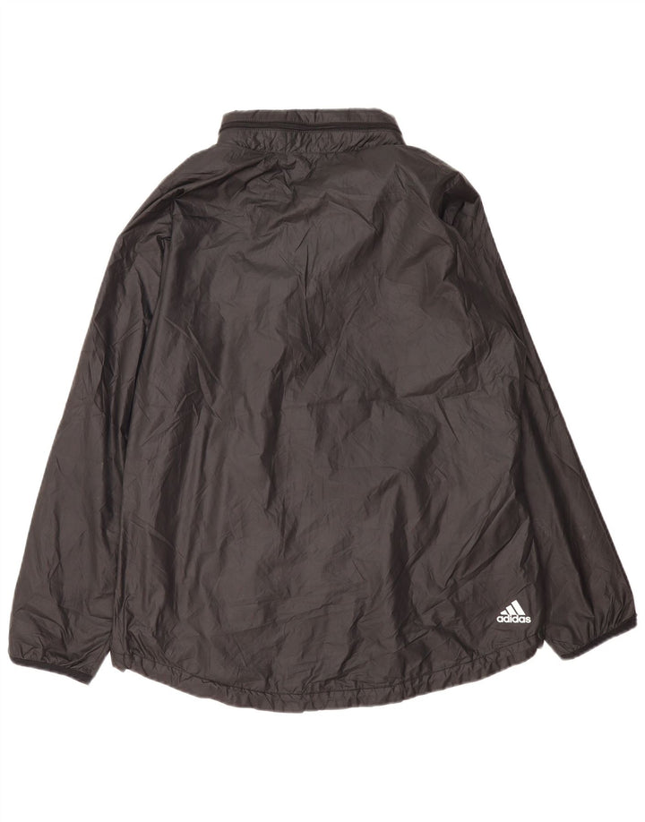 Adidas Womens Graphic Rain Jacket UK 16/18 Large Black Polyester
