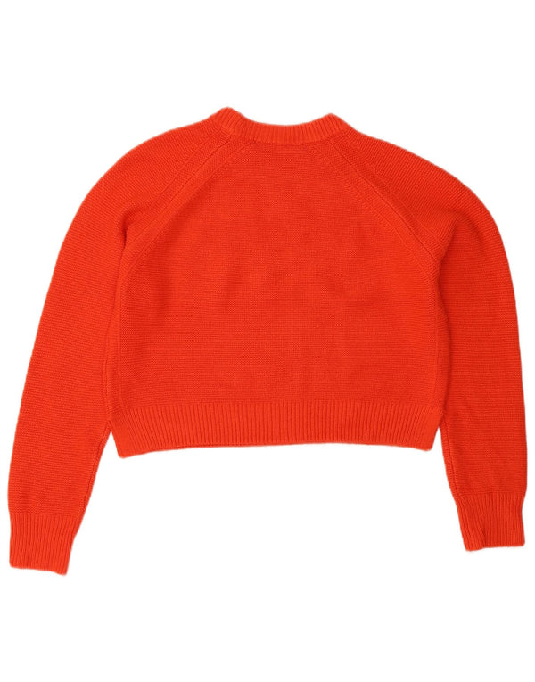 French Connection Jersey corto con cuello redondo para mujer UK 6 XS Naranja