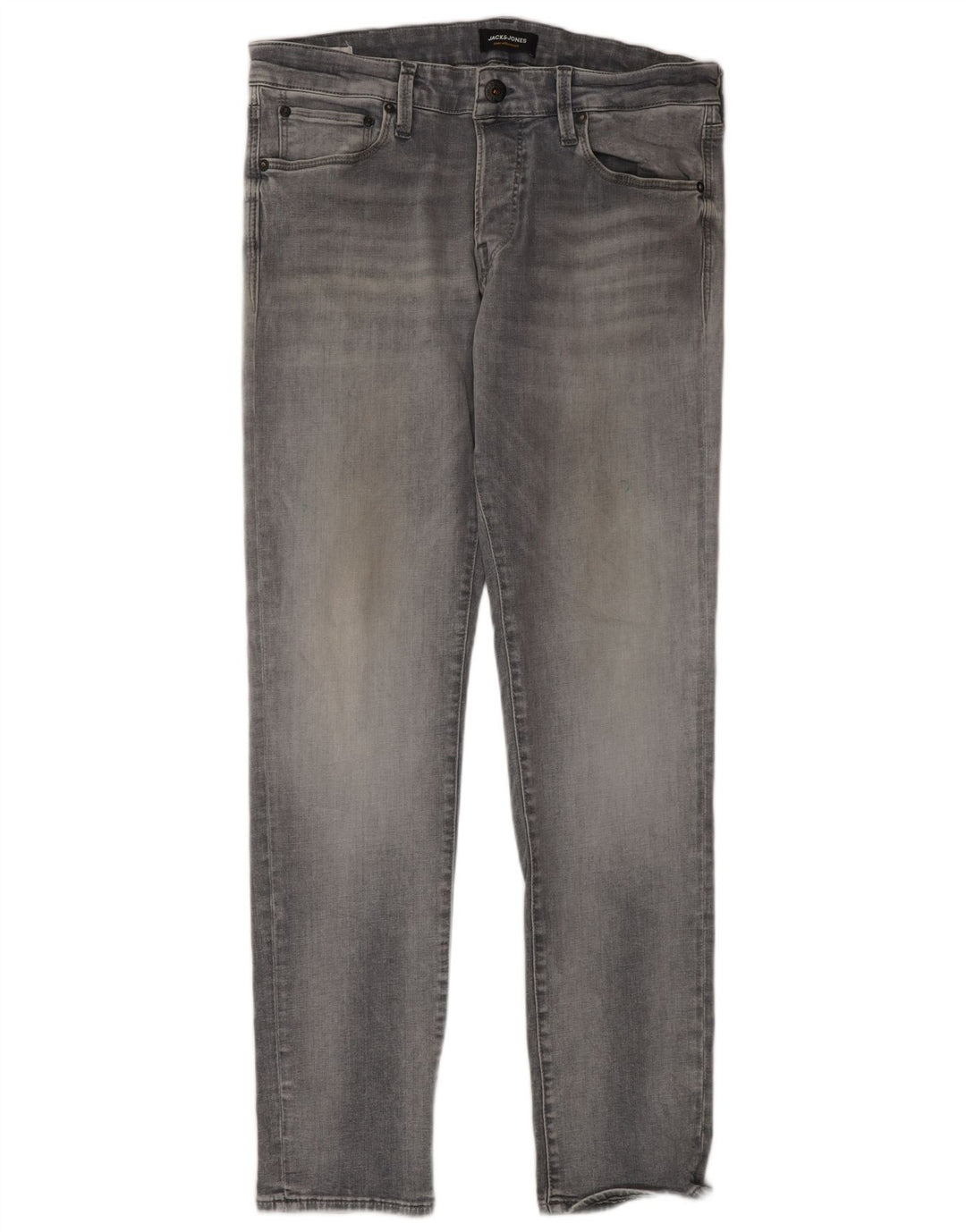 JACK & JONES Mens Slim Jeans W34 L32 Grey Cotton