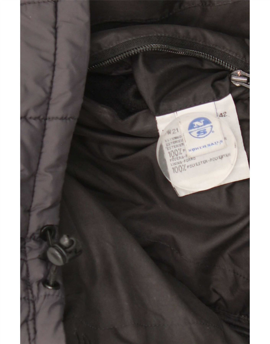 North Sails Herren Kapuzenjacke, wendbar, gepolstert, Größe 36, Schwarz