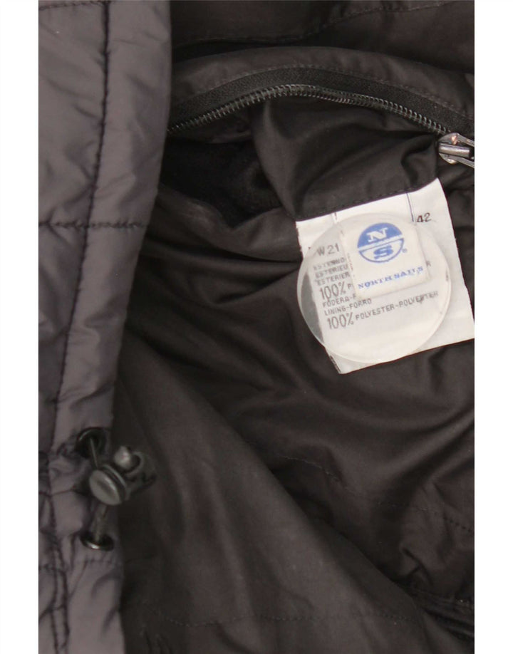 North Sails Herren Kapuzenjacke, wendbar, gepolstert, Größe 36, Schwarz