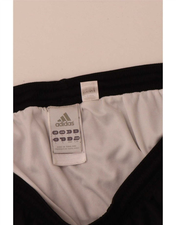 Shorts esportivos masculinos Adidas grande poliéster preto