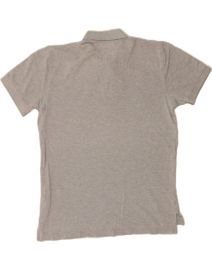 TOMMY HILFIGER Mens Regular Fit Polo Shirt Large Grey Cotton Vintage Tommy Hilfiger and Second-Hand Tommy Hilfiger from Messina Hembry 