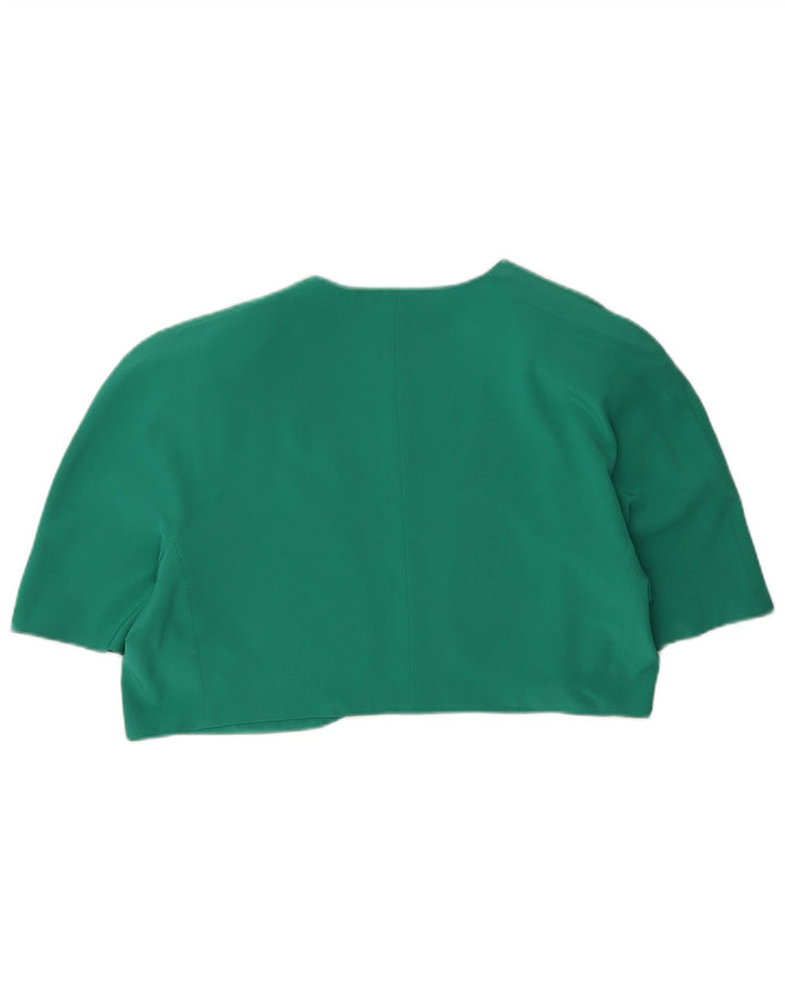 Vintage Womens Bolero Top UK 16 Large Green
