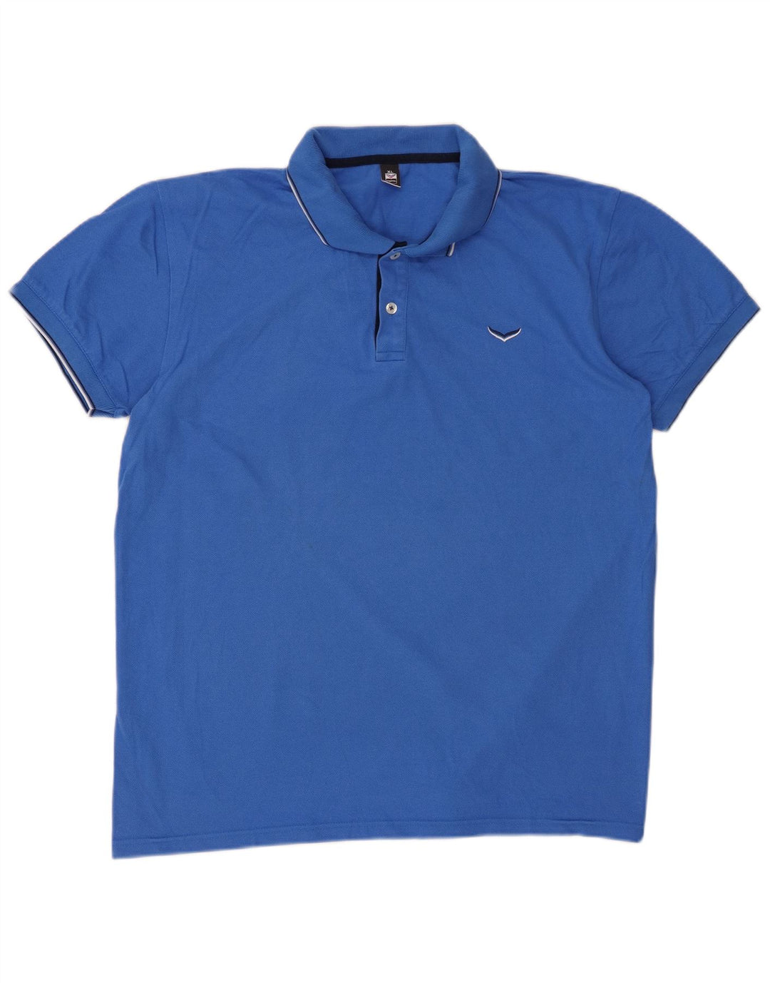 TRIGEMA Mens Polo Shirt XL Blue Cotton