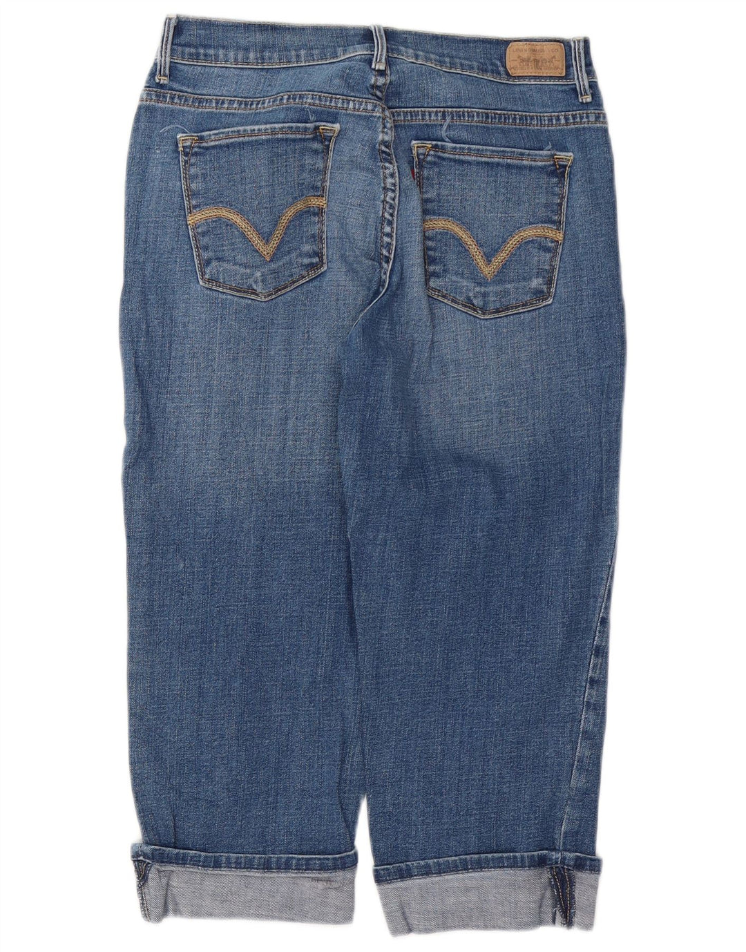 LEVI'S Womens 515 Capri Jeans US 4 Small W28 L20 Blue Cotton