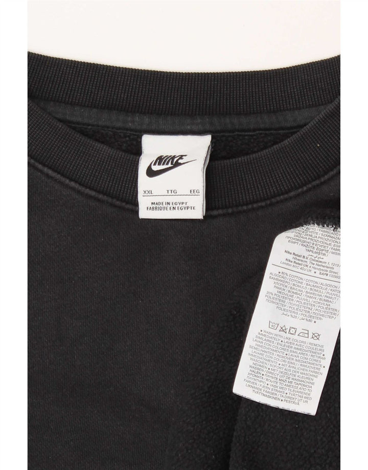 Nike Herre Sweatshirt Jumper 2XL Sort Bomuld