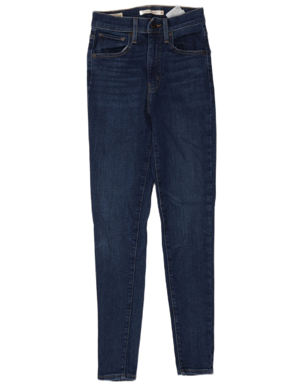 Levi's Womens Mile High Super Skinny Jeans W25 L28 Blue Cotton