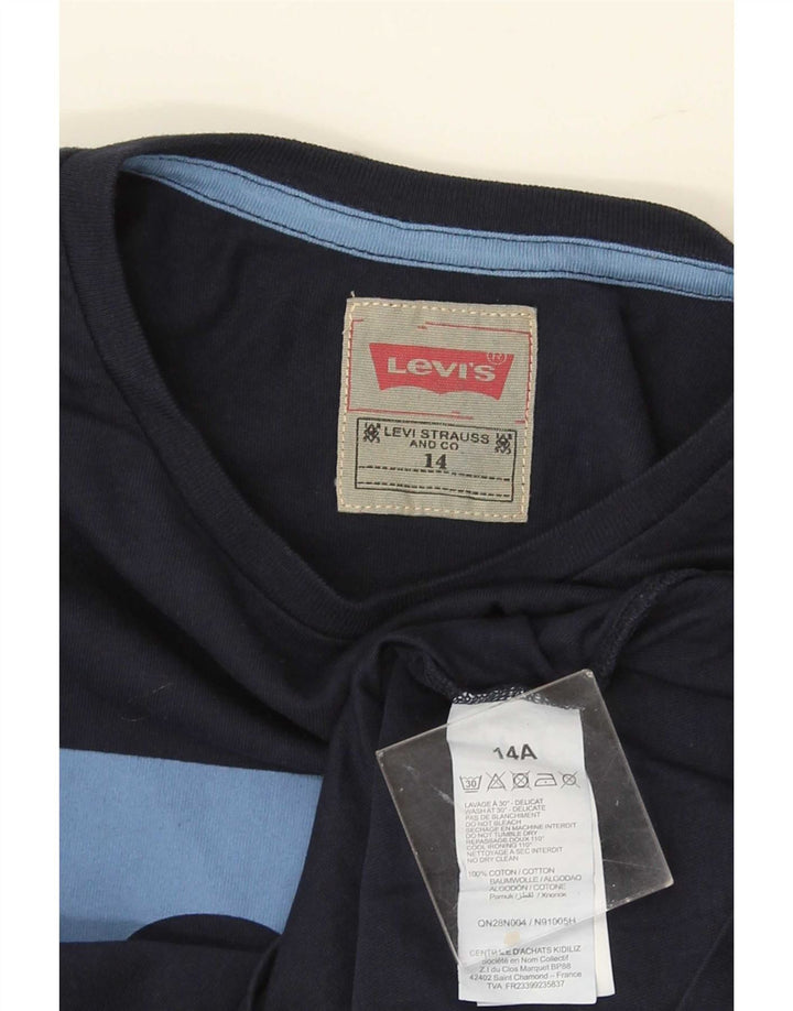 Levi's Jungen Regular Graphic Top Langarm 13–14 Jahre marineblaue Baumwolle