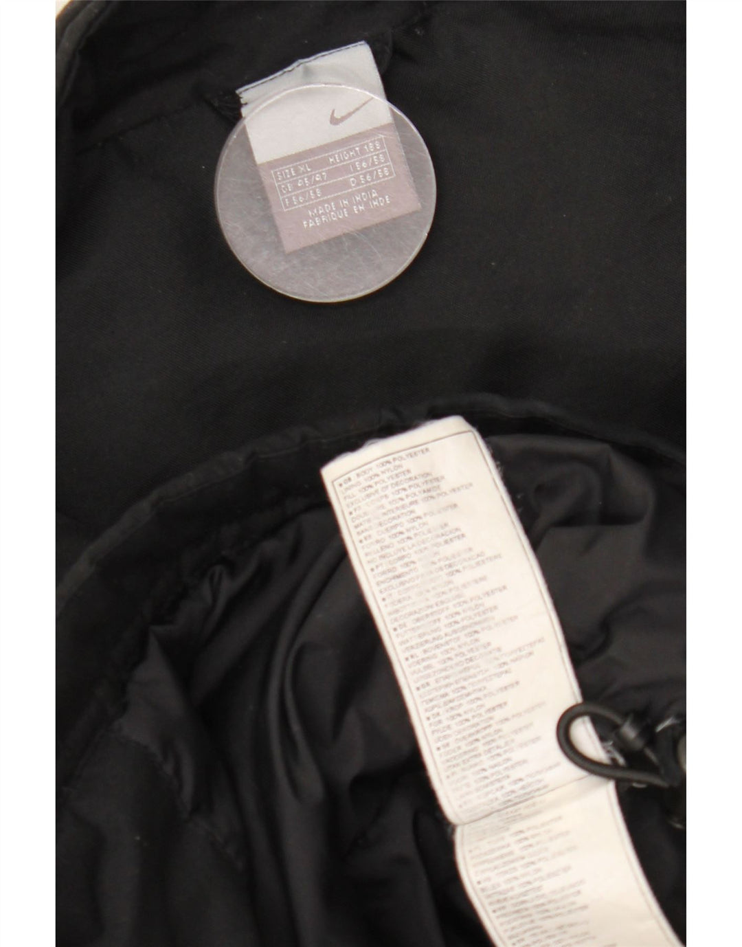 Giacca a vento da uomo Nike UK 42 XL poliestere nero