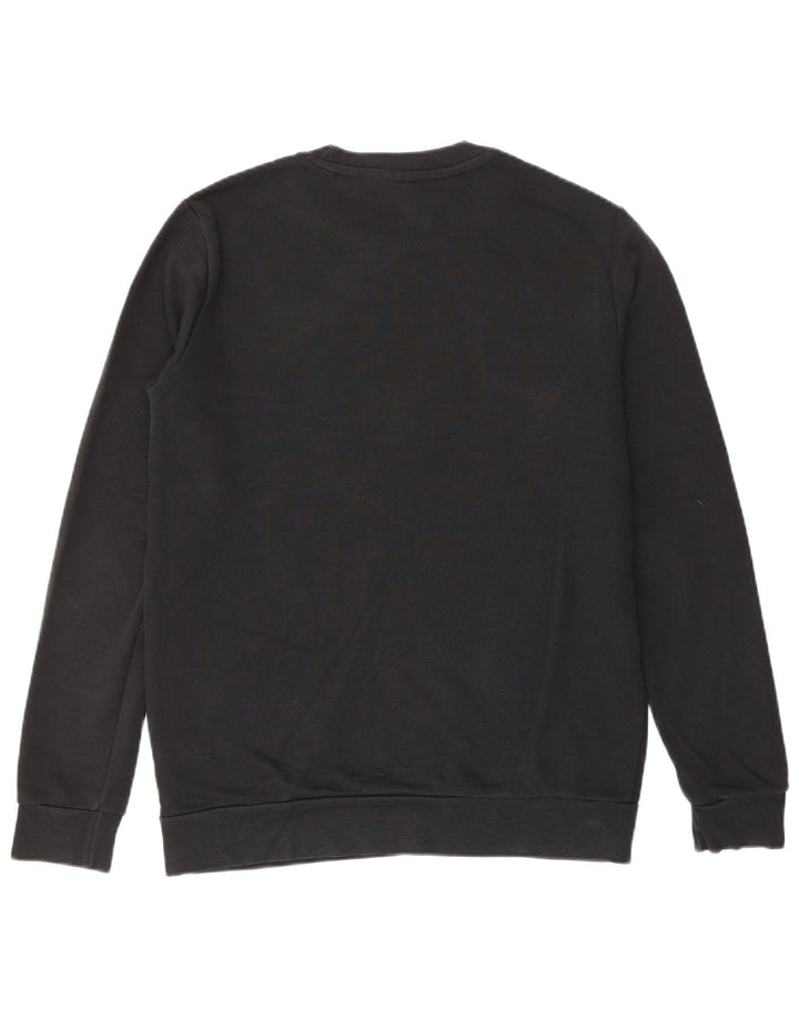 ADIDAS Mens Graphic Sweatshirt Jumper Small Black Cotton