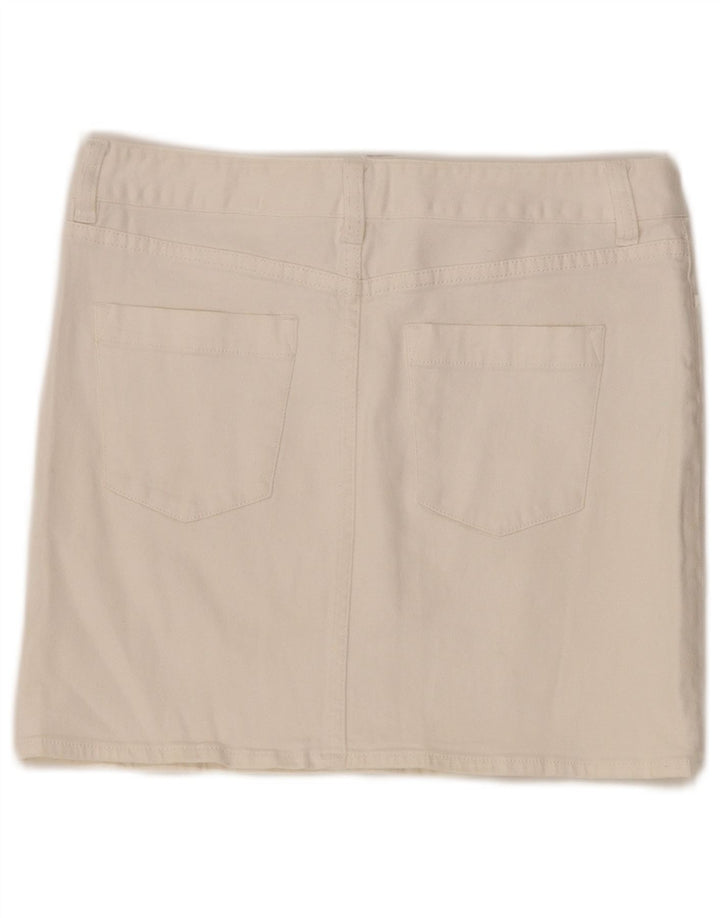 Gonna in denim da donna J. Crew US 6 Medium W32 cotone bianco sporco
