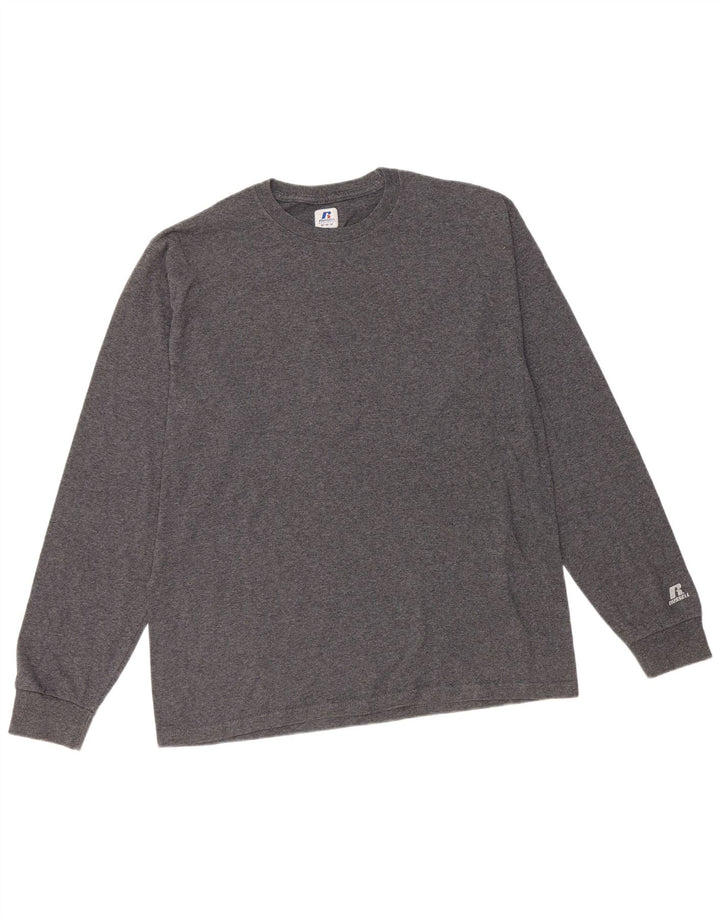 Russell Athletic Mens Top Long Sleeve Medium Grey