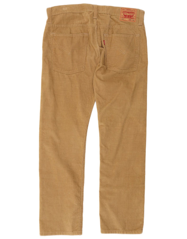 Pantaloni Levi's 504 drepti din catifea pentru bărbați W36 L32 bumbac bej