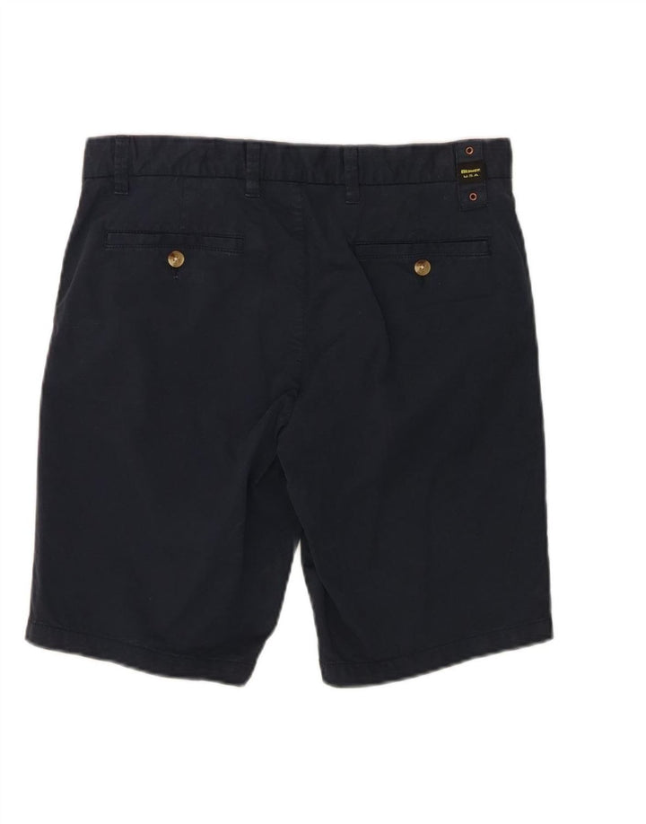 BLAUER Mens Chino Shorts W31 Medium  Navy Blue Cotton