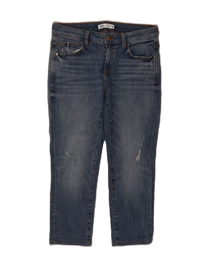 ZARA Womens Capri Jeans EU 40 Medium W30 L22 Blue Cotton Vintage Zara and Second-Hand Zara from Messina Hembry 