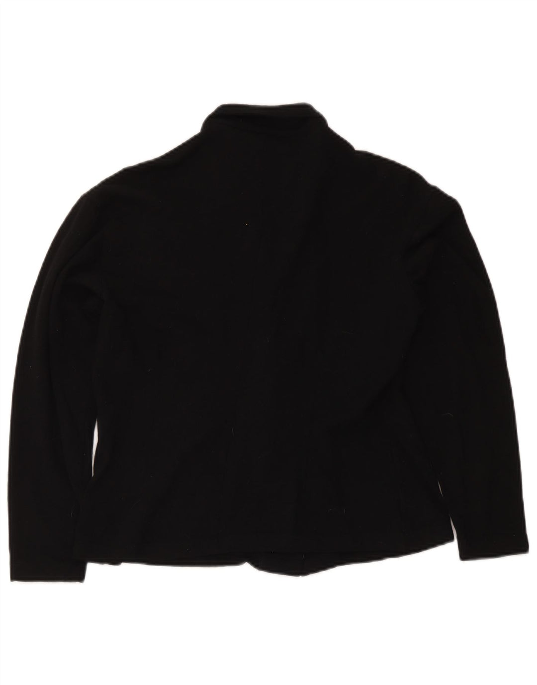 Camisa Studio de manga larga para mujer, corte regular, talla 40, talla grande, clásica de lana negra