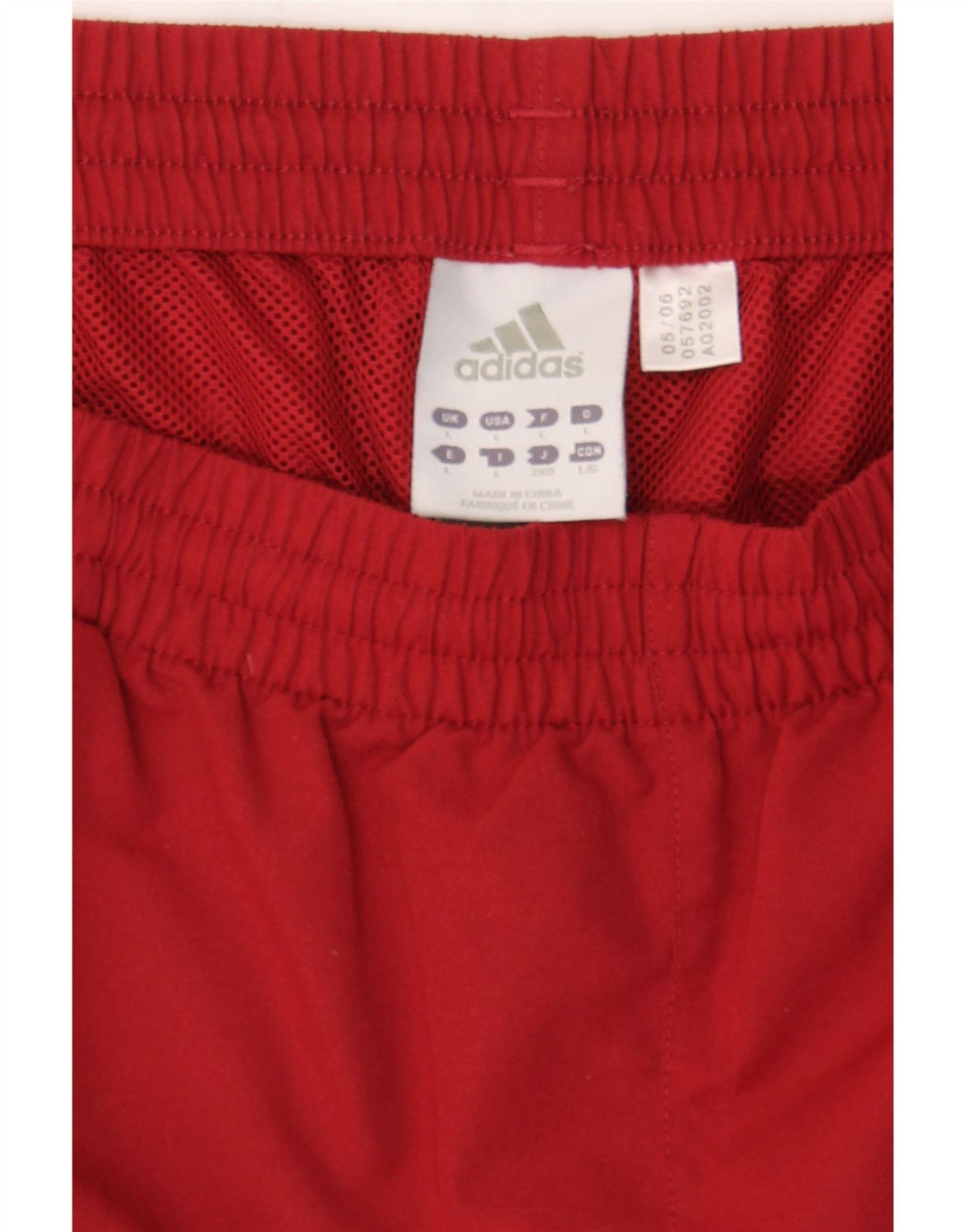 ADIDAS Mens Sport Shorts Large Red Polyester Vintage Adidas and Second-Hand Adidas from Messina Hembry 