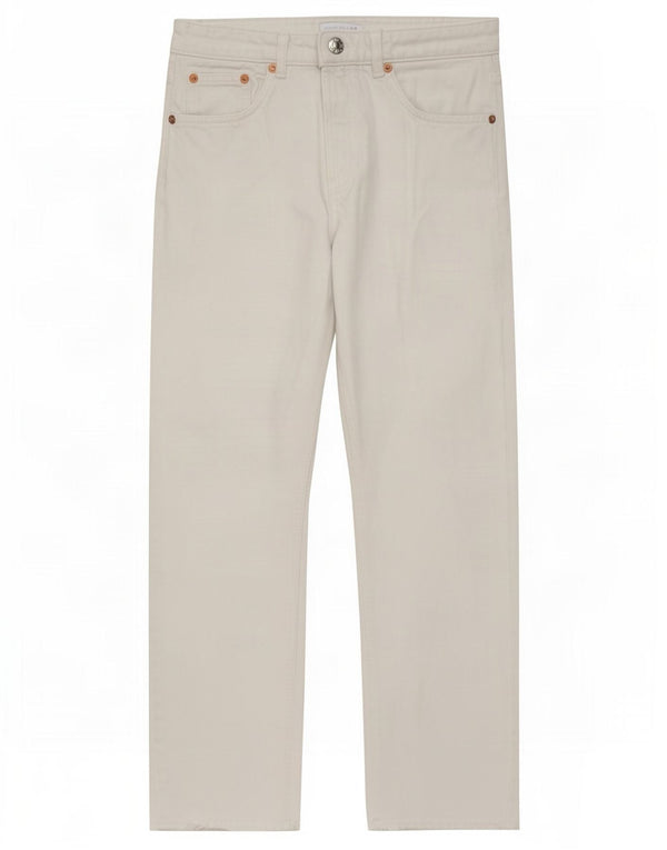 Jeans dritti a vita alta da donna Zara EU 36 XS W26 L26 cotone bianco