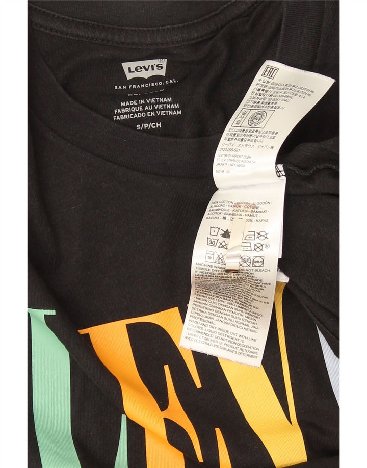 Levi's Mens Graphic T-Shirt Top Small Black Cotton