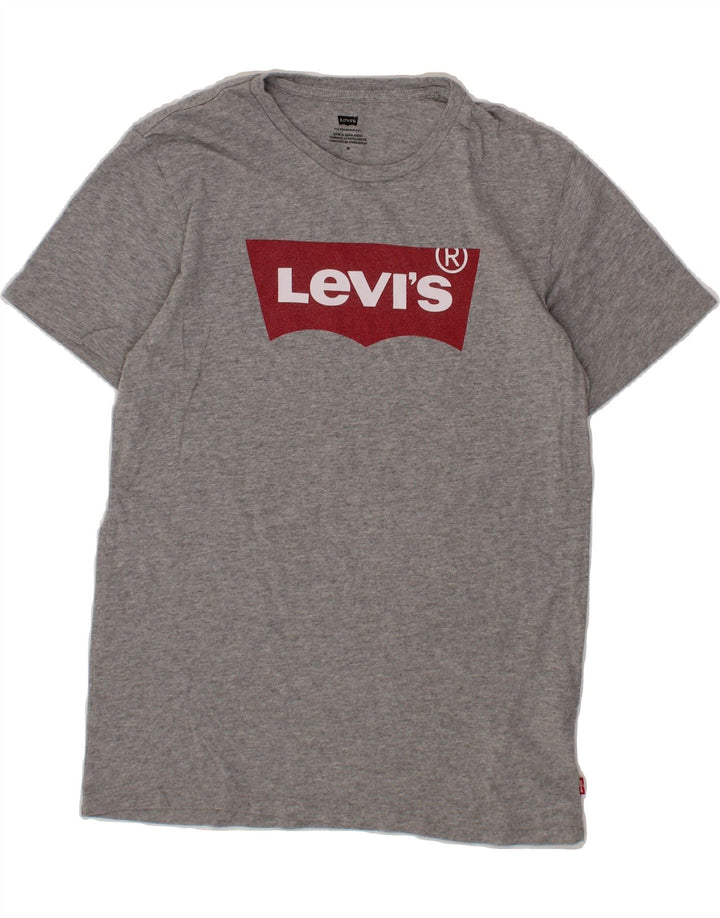 LEVI'S Mens Graphic T-Shirt Top Medium Grey Cotton Vintage Levi's and Second-Hand Levi's from Messina Hembry 
