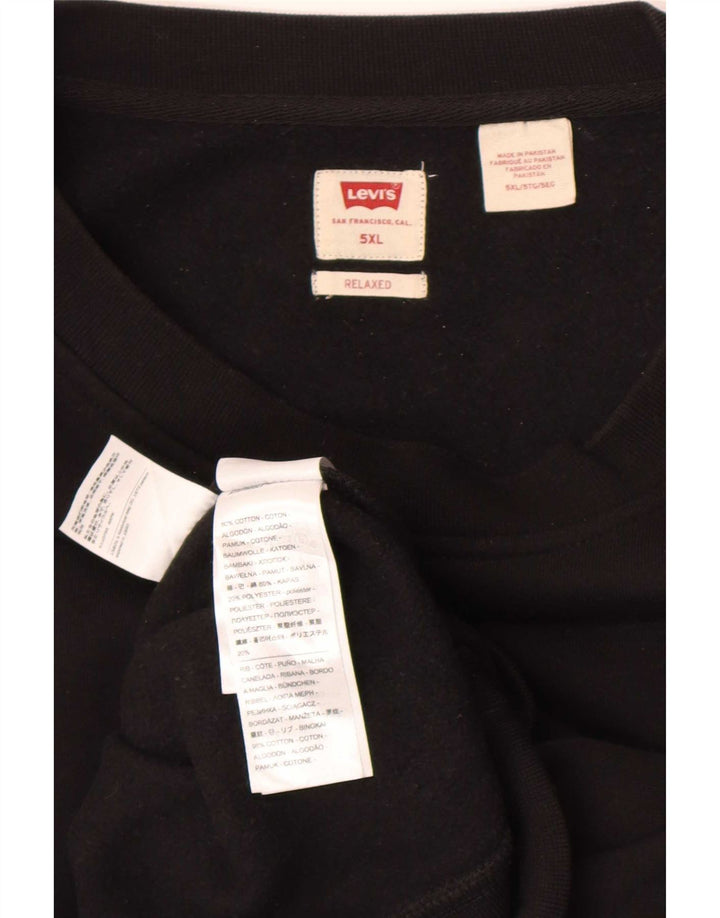 Levi's Mens Relaxed Fit Sweatshirt Jumper 5XL Black Cotton