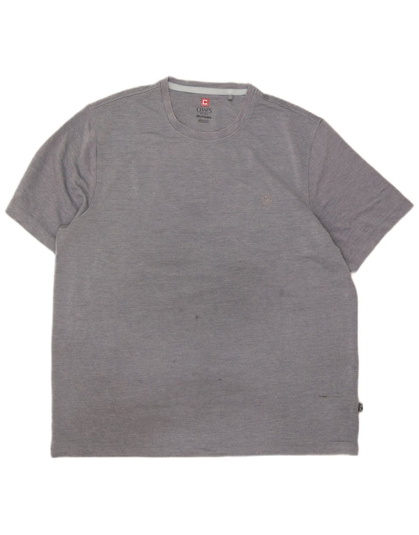 Chaps Herre T-Shirt Top 2XL Grå Modal