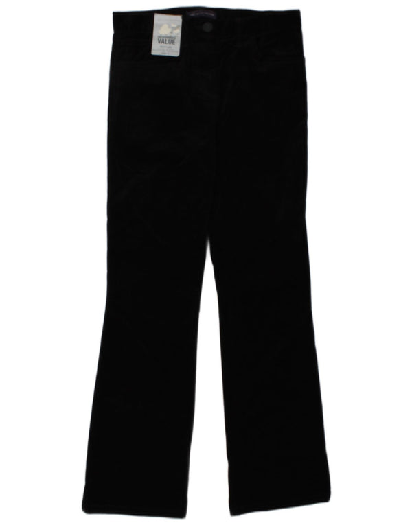 Marks & Spencer Dame Bootcut Corduroy Bukser UK 8 Small W27 L31 Black