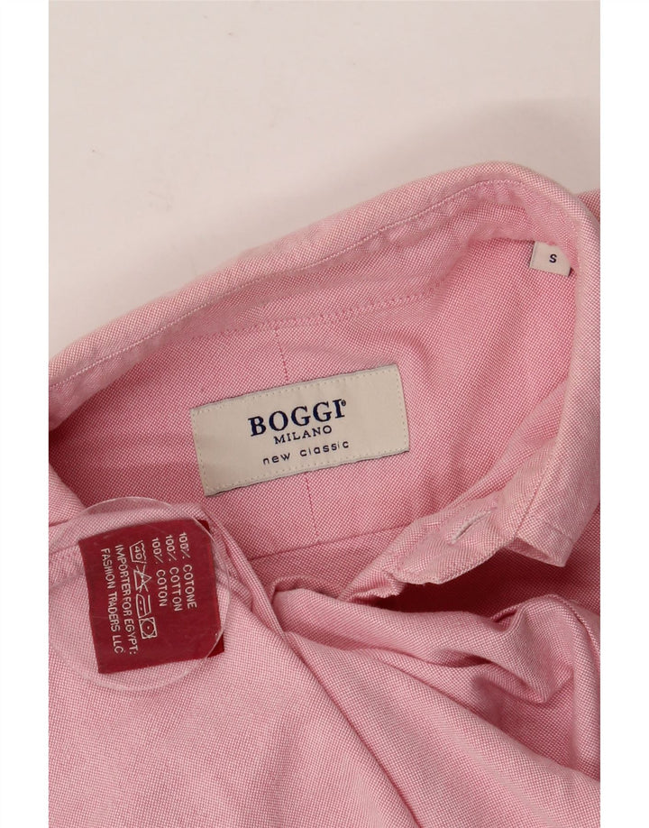 BOGGI Mens Milano Shirt Small Pink Cotton