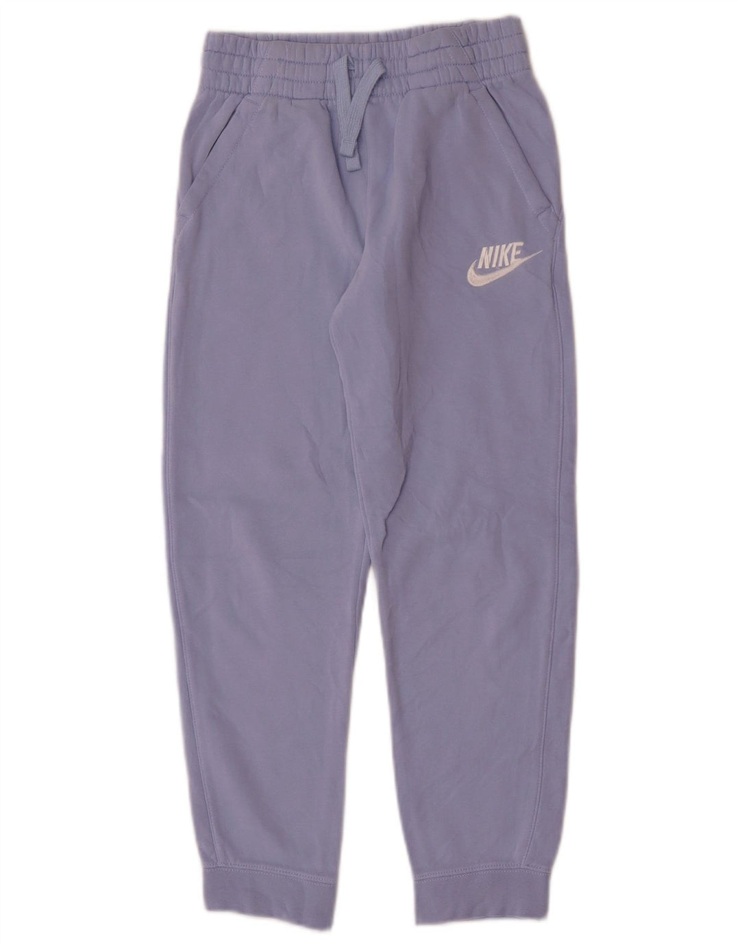 Nike Boys Tracksuit Trousers Joggers 10-11 Years Medium Blue Cotton