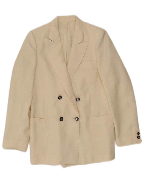 Jaqueta blazer feminina Cody com peito duplo IT 40 pequena off white