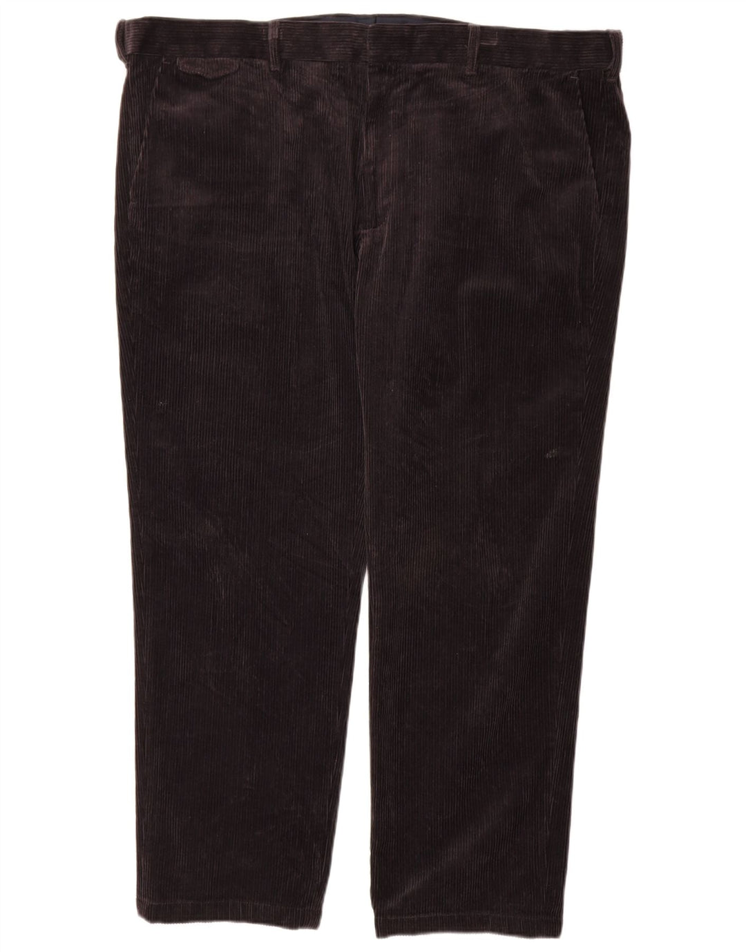 Marks & Spencer Mens Straight Regular Corduroy Trousers W44 L29 Black