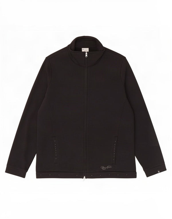 Champion Womens Easy Fit Top Jacket UK 14 Large Black Cotton