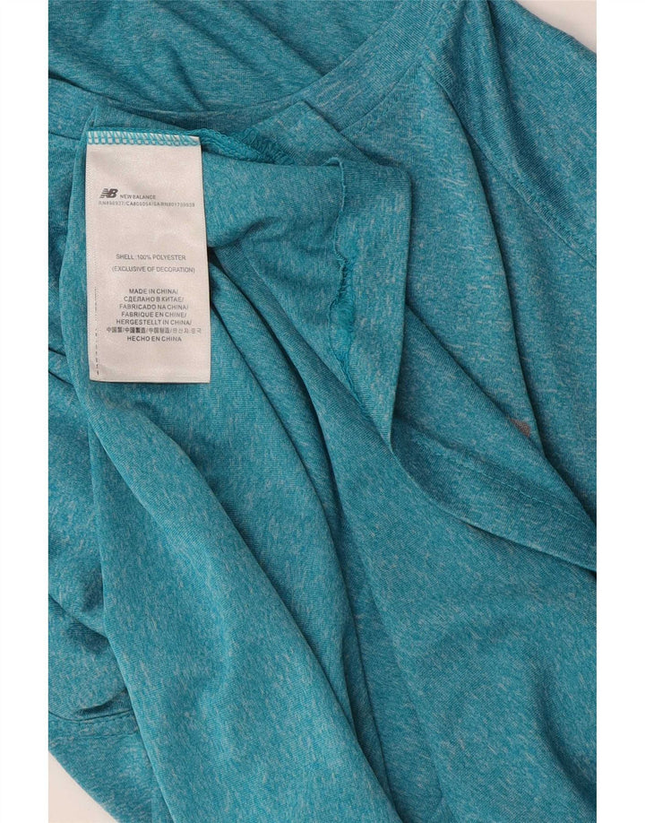 New Balance Mens T-Shirt Top Small Blue Polyester