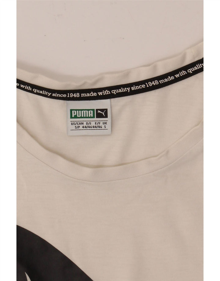 PUMA Mens Graphic T-Shirt Top Small White Vintage Puma and Second-Hand Puma from Messina Hembry 