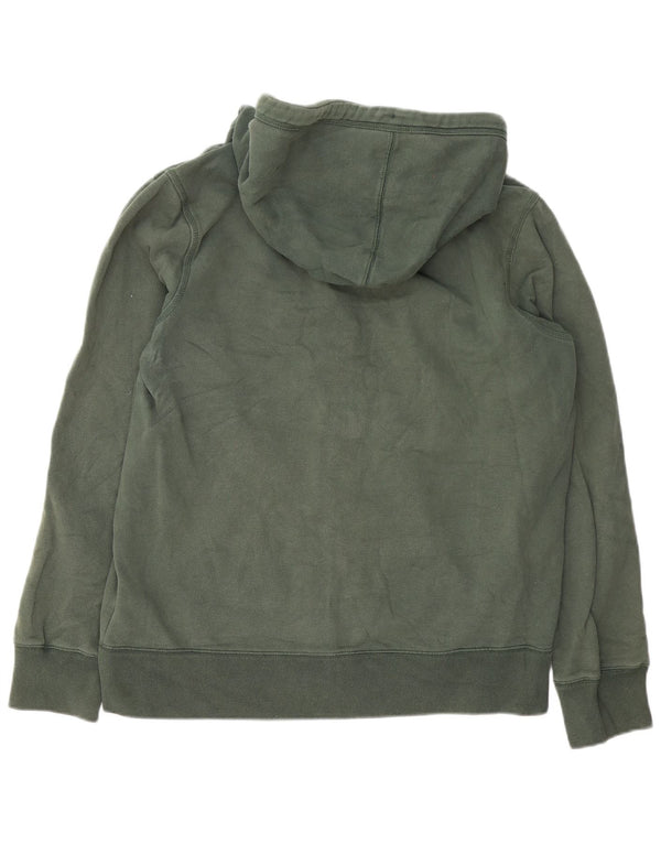 Fat Face Maglione con cappuccio e zip Heritage da uomo di grandi dimensioni in cotone verde