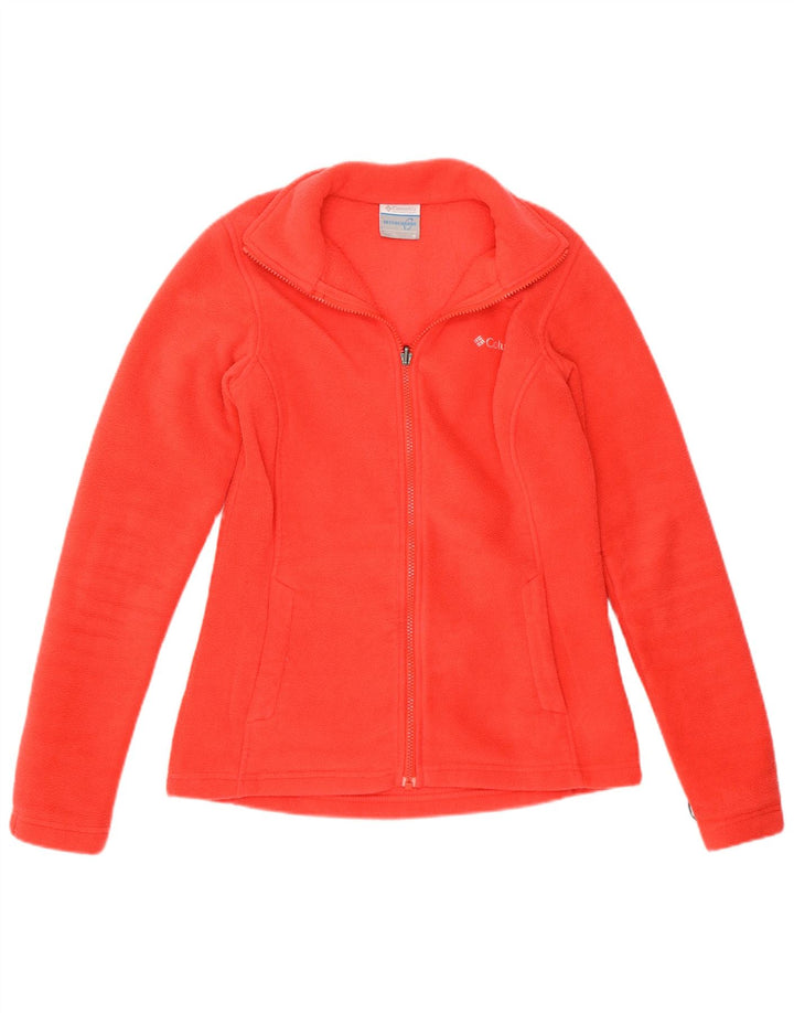 Columbia Womens Fleece Jacket UK 10 Small Red Polyester