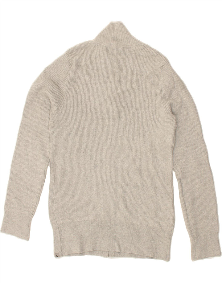 EDDIE BAUER Womens Cardigan Sweater UK 14 Large Grey Cotton Vintage Eddie Bauer and Second-Hand Eddie Bauer from Messina Hembry 