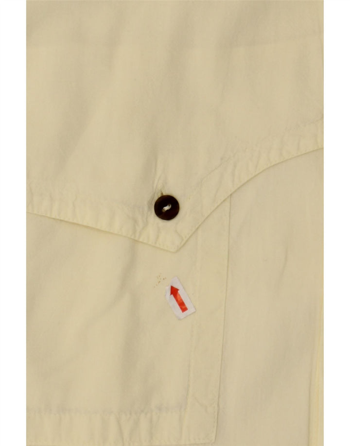 VINTAGE Mens Short Sleeve Shirt Medium Yellow Cotton Vintage Vintage and Second-Hand Vintage from Messina Hembry 